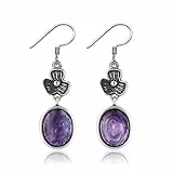 TTDGYYXW Blumenform 8x10mm ovale natürliche Tropfenohrringe für Frauen Ohrringe Schmuck Geschenke 1