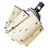 CUBY Regenschirm, Sonnenschirm Regenschirm, Freien Uv-Schutz Damen Automatik Faltschirm Winddicht Regenfest, Mini Umbrella Taschenschirme für Erwachsene und Kinder Reise Sonnenschirm