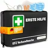 PURAHELP® Erste-Hilfe Set Auto Schwarz [DIN 13164] - Verbandskasten Auto StVO Konform für 2026 - Auto Verbandskasten & Sanikasten - Kompaktes Notfallset für Unterwegs - Verbandsset nach aktueller Norm