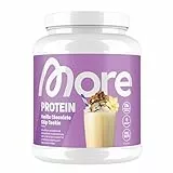 MORE Protein, Vanilla Chocolate Chip Cookie, 600 g, Mix aus Whey Konzentrat und Casein ideal zum Muskelaufbau und -erhalt, mit Laktase - made in Germany
