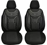 BREMER SITZBEZÜGE Maß Auto Schonbezüge kompatibel mit VW T5 Transporter Fahrer & Beifahrer Set ab 2003-2015 / Auto Sitzbezüge Schonbezug Set Autositzbezüge 2er Pack in Schwarz (910)