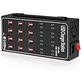 200W USB~c Ladestation, 40 Port (24 USB A & 16 USB~C Port) USB~C Ladeblock, Schnellladestation für mehrere Geräte, Desktop USB Ladegerät kompatibel für iPhone, iPad, Tablets