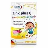 Zink und Vitamin C Lutschtabletten für Kinder | Vegane Nahrungsergänzung zur Unterstützung des Immunsystems | Optimal für Kinder ab 4 Jahren | EuRho® Vital – Made in Germany | 60 Tabletten