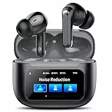 TIMU Bluetooth Kopfhörer mit Touchscreen, 2026 In Ear Kopfhörer Kabellos Bluetooth 5.4 mit ANC+ENC Noise Cancelling Mic, 50Std Tiefer Bass Ohrhörer mit 5 EQ-Modi, IP7 Wasserdicht.