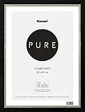 Komar Bilderrahmen Holz Elegant Black 30 x 40 cm - mit hochtransparentem bruchsicherem Kunststoff/Acrylglas - schwarz, gold - Fotorahmen, Wandrahmen - BI-3040-EL-B