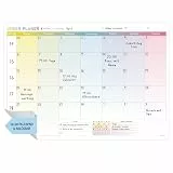 TOBJA Monatsplaner abwischbar – A3 selbsthaftender Wochenplaner – Whiteboard Planer für Wand, Kühlschrank & Tür – Familienkalender für bis zu 5 Personen - ohne Stift -
