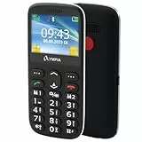 Olympia Sun Seniorenhandy | Komfort Senioren Mobiltelefon mit Großtasten & großem Farb-LC-Display | SOS-Notruftaste | Seniorenhandy ohne Vertrag | Ladeerinnerung | Integrierte Kamera | Schwarz
