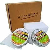 HeliaCARE Schneidebrett Balsam - BIO Holzwachs - Bienenwachs Holzpflege aus Deutschland - Holzbalsam für Schneidebretter - Farb- und geruchlose Holzpolitur (2x50ml)