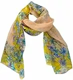 Xyueanlo Schals für Damen, leichte Schals, modischer Druck, Blumenmuster, Schal, Q-light Tan, Medium
