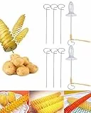 Thapncow Kartoffel Spiralschneider, Potato Twister Spiralschneider Edelstahl, Kartoffelschneider, Spiral Chips Cutter, für Obst, Kartoffeln, Tornado Chips, Gurken Oder Karotten