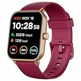 Gydom Smartwatch Damen mit Telefonfunktion Alexa Integriert 1.8' Herren Fitnessuhr 100+ Sportmodi, SpO2, Herzfrequenz, Stress, Schlafmonitor,100 Zifferblätter IP68 Wasserdicht für Android IOS Rot
