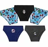 Marvel Spiderman Unterhosen Jungen Kleinkinder 5er Pack Slips Kinder Unterwäsche mit Coolen Designs Spidey The Avengers Geschenk Idee (4-5 Jahre, Blau Spidey)