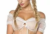 Dirndline Damen Dirndl Bluse, Kurze L?nge, XS