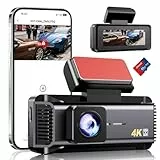 zhiroad Dashcam Auto Vorne 4K, Auto Camera mit 5G WiFi App 64G SD Karte, Dash Cam Auto mit 2.99'' Bildschirm, Nachtsicht, WDR, 170°Weitwinkel, Parküberwachung, G-Sensor, Loop-Aufnahme