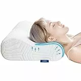 LAMB Nackenkissen Kopfkissen, Höheneinstellbares Memory Foam Nackenstützkissen Seitenschläferkissen, Ergonomisches Schlafkissen Antischnarchkissen mit RUCO-BAC Bezug