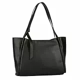 Gabor bags Laci Damen Shopper Umhängetasche Reißverschluss Groß Schwarz