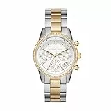 Michael Kors MK6474 Chronograph Uhr Damenuhr Edelstahl Edelstahl 5 bar Analog Chrono Datum Bicolor