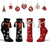RHZXD Weihnachtssocken mit Magnetarmen Unisex 3D Puppes Paar Socken, Hand in Hand Socken Magnet Freundschaftssocken mit Händen Lustige Magnetische Christmas Socks Geschenk für Frauen Männer