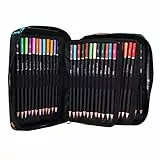 VBESTLIFE 72 Buntstifte mit Reißverschluss, Satte Farben, Tragbares Etui Zum Zeichnen und Malen für Anfänger
