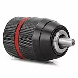 Bohrfutter 1/2 Zoll Schnellspannbohrfutter - 13 mm, Akkuschrauber Bohrfutter aus Metall 1/2-20UNF Selbstsicherndes Schlüsselloses Kraftbohrfutter mm