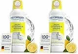 HEITMANN pure Reine Citronensäure flüssig 500 ml | Natürlicher Entkalker für Kaffeemaschine, Wasserkocher & Bad | Effektiv gegen Kalkablagerungen | 100% Bio Citronensäure in Lebensmittelqualität
