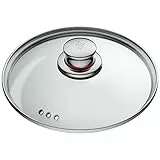 WMF Quality One Topfdeckel 20 cm, Glasdeckel mit Metallgriff, hitzebeständiges Glas, spülmaschinengeeignet