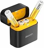 Wiederaufladbare AA-Lithium-Akkus 8 Stück mit Ladegerät, 3000 mWh hohe Kapazität – Lithium-Batterien AA 1,5 V konstant, mehr als 1600 Lebenszyklen für eine lange Lebensdauer