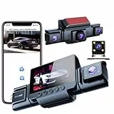 Infinn Dashcam Auto 360 Grad - 4 Kameras, 1080p Full-HD, 64 GB Speicherkarte, WiFi, Nachtsicht, G-Sensor, Bewegungsdetektor, 3' IPS-Display, Wasserdicht, Loop-Aufnahme, Auslöser bei Unfall, WDR