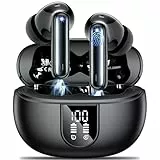 AOVOCE Bluetooth Kopfhörer,In Ear Kopfhörer Kabellose Bluetooth 5.3 mit 42H Tiefer Bass,Sportkopfhörer mit 4 Mikrofonen,Wasserdicht Kopfhörer mit ENC Lärmreduzierung,LED Anzeige,USB-C,Schwarz