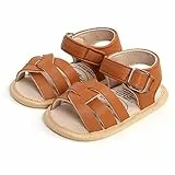 RVROVIC Baby Jungen Mädchen Sandalen Weiche Sohle Sommer Schuhe Leicht Klassisch Kleinkind Outdoor Walking Schuhe(12-18 Monate,2-Braun)