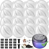 SIBAYS Filter Katzenbrunnen,Haustier Wasser Brunnen Filter Ersatz für 3L Haustier Brunnen,Aktivkohle in Lebensmittelqualität PP Baumwolle,16pcs Filter+16pcs Pump Schwämme+2pcs Schalldämpfer Schwämme