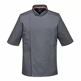 Portwest C738 Herren Profi-Kochjacke Mit Luftmaschen Schiefergrau, L