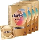 Durex Natural Feeling Kondome – Latexfreie Kondome aus Real-Feel-Material & mit anatomischer Easy-On-Form – 30er Pack (1 x 30 Stück)