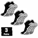 GRPSKCOS Stoppersocken Herren 3 Paar Yoga Socken Antirutschsocken Herren ABS Socken für Yoga, Krankenhaus, Haus(01 Schwarz, 39-42)