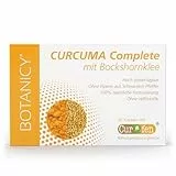 BOTANICY Curcuma Complete mit Bockshornklee - 30 Kurkuma Kapseln plus Bockshornkleesamen - 4500% erhöhte Bioverfügbarkeit, Ohne Piperin - 95% Curcumin Gehalt - Vegan, Hochdosiert, Laborgeprüft