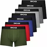 QINCAO Boxershorts Herren 7er Pack aus Baumwolle | Upgrade Unterhosen Männer Geschenkbox-Set | Extra weich, atmungsaktiv & Bequeme Passform