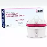 BWT Filterkartusche Magnesium Mineralized Water 12 Stück | Mit Magnesium Wasserfilter Trinkwasser | Für Speisen & Getränke | Filtert Kalk, Chlor, Blei & Kupfer | für Wasserhärte ab 15°dH geeignet