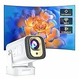 Mini Beamer Salange,4K Unterstützung 1080P Autofokus Projektor,Projektor Tragbarer mit WiFi 6 und Bluetooth 5.4, Auto Trapezkorrektur,180°Verstellbarer Ständer, Smart Beamer Android 11.0 Heimkino