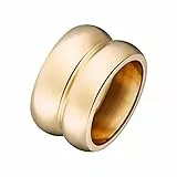NOELANI Ring Edelstahl Damen Ringe, Gold, Kommt in Schmuck Geschenk Box, 2031661