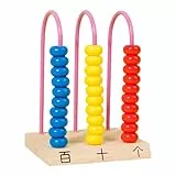 Milageto Hölzerner, pädagogischer, frühes Lernen, Entwicklungsspielzeug, Zählspielzeug, hölzerner Zählrahmen für Kinder im Vorschulalter, 3 Reihe