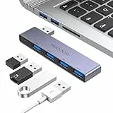 MOGOOD USB Hub 3.0 USB Splitter USB-Hub ohne Kabel mit Mehreren USB-Anschlüssen 1 x US B 3.0, 3 X US B 2.0 Splitter Erweiterung Adapter für Laptop MacBook Desktop-PC kompatibel mit Flash-Laufwerk