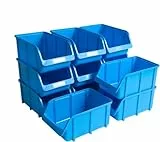 Hünersdorff 12x Sichtbox Stapelbox Lagerbox in Größe 4, aus Polypropylen (PP)