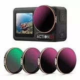 MINGVEN ND-Filter-Set für DJI Osmo Action 5 Pro, CPL + ND-Filter-Set, Kompatibel Mit Osmo Action 4/3 Zubehör, 4er-Pack (CPL, ND8, ND16, ND32)
