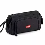 EASTHILL Federmäppchen mit grossem Pencil case Tragbare Stifttasche Tragbare kosmetisches Office High School Organizer College Studentin Mädchen Jugendliche Mädchen-Schwarz
