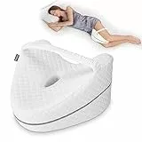 LITSPOT Kniekissen, Ergonomisches Seitenschläferkissen Memory Foam Knie Kissen Orthopädisches Kniekissen für Stützt Beine, Knie, Hüfte Rücken und Schwangerschaft, Abnehmbar und Waschbar