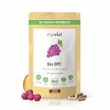 Bio OPC Traubenkern Aronia Kapseln – 120 Stück – Hochdosiert 400 mg – Mit natürlichem Vitamin C aus Acerola – Vegan & Laborgeprüft – Aus deutschen Weintrauben – Produziert in Deutschland