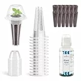 FAFAGRASS 12-teiliges Samenkapsel-Set für den Innenbereich, Hydrokultur-Gartenzubehör für Hydrokultur-Anbausystem, Grow Anything Kit mit 12 Wachstumsschwämmen, 12 Wachstumskörben, 12 Wachstumskuppeln