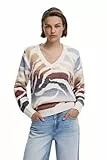 DESIGUAL MAGLIA DONNA BIANCO