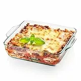 GOURMETmaxx Auflaufform für Heißluftfritteuse & Ofen - 800 ml | Borosilikatglas Backform rechteckig | Auflaufform klein zum Zubereiten, Garen & Servieren | Für den Airfryer & Überbackenes etc.