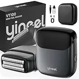 Elektrorasierer Herren, Yineel VT100 Folienrasierer Herren mit 3 schwebenden Köpfen, Mini Rasierer Herren Elektrisch IPX7 wasserdicht, Tragbarer USB mit Premium Case, für Gesicht,Bart und Reisen